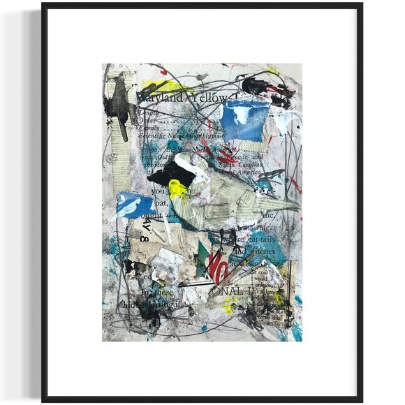 Original Abstract Modern Art Bird Painting 